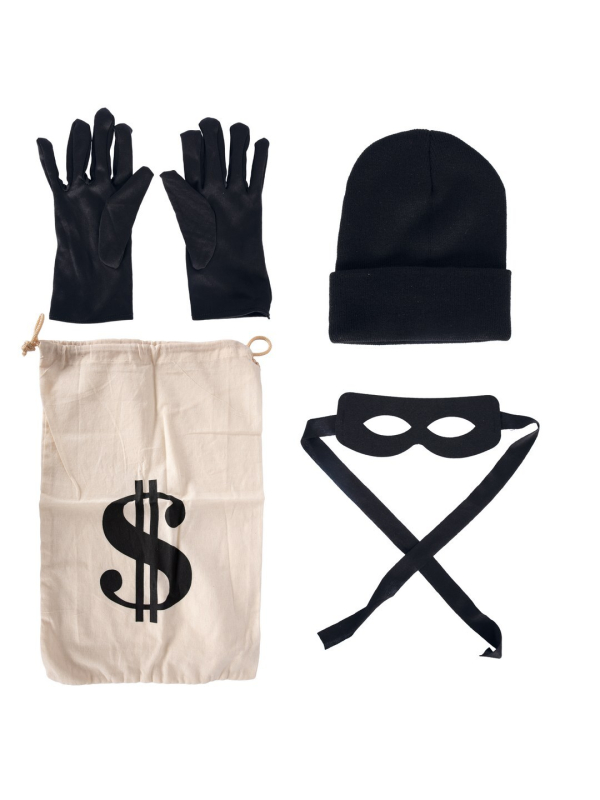 Set de Cambrioleur Adulte – Accessoires de Voleur pour EVG, Soirée et Carnaval