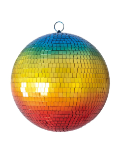 Boule à facettes arc-en-ciel Ø 30 cm – Décoration disco lumineuse et festive