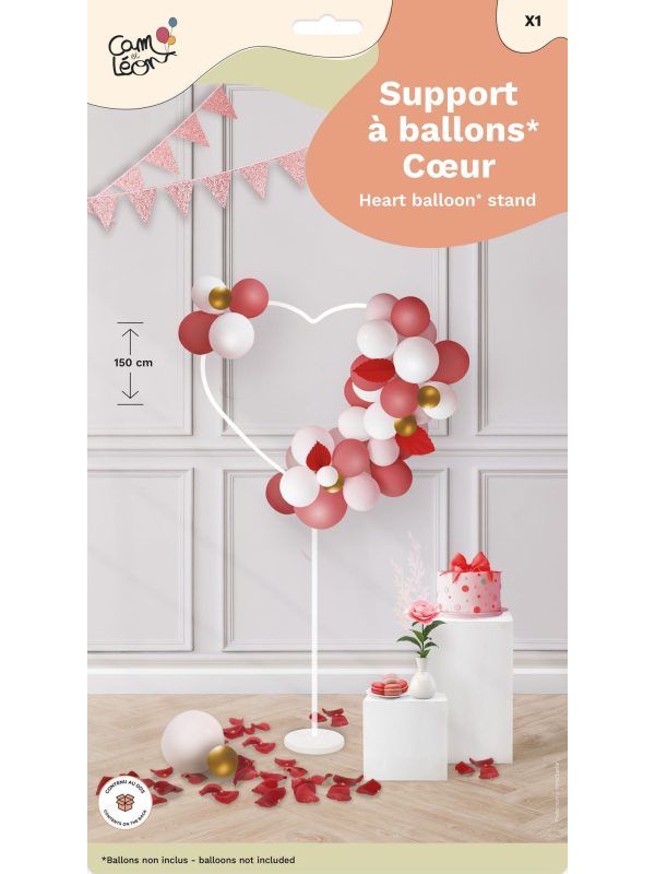 Support à ballons Cœur 150 cm – Arche romantique pour déco festive