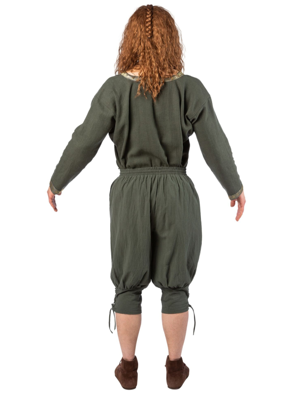 Pantalon Médiéval Homme 3/4 – Culotte Historique Verte
