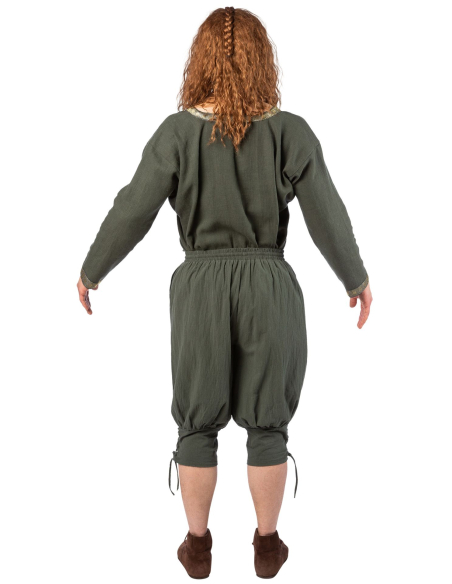 Pantalon Médiéval Homme 3/4 – Culotte Historique Verte