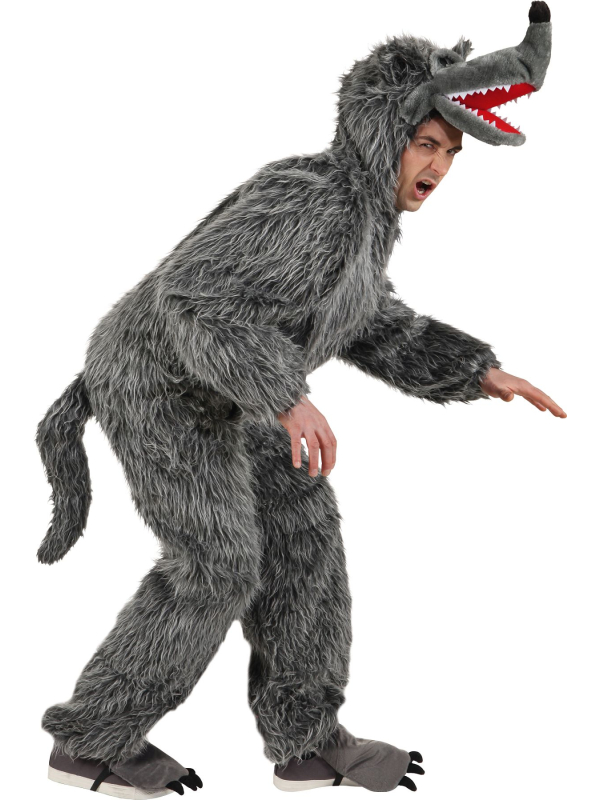 Déguisement Loup Gris Adulte – Mascotte Intégrale Confort