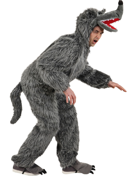 Déguisement Loup Gris Adulte – Mascotte Intégrale Confort