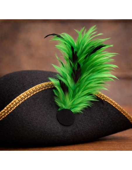 Broche plume décorative – Accessoire costume, chapeau & spectacle verte