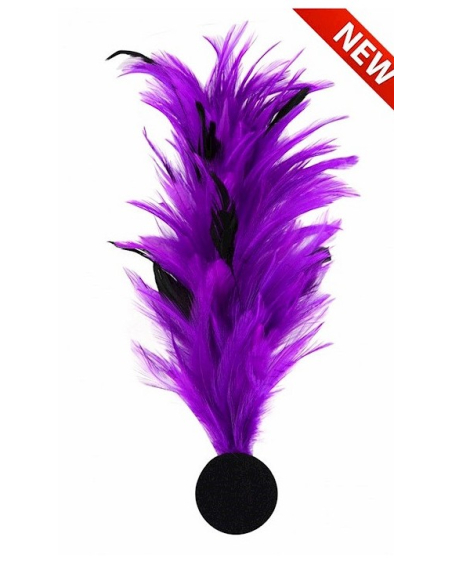 Broche plume décorative – Accessoire costume, chapeau & spectacle violet