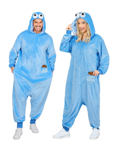 Combinaison pyjama “Monstre des bonbons” en peluche – Onesie kigurumi adulte mixte