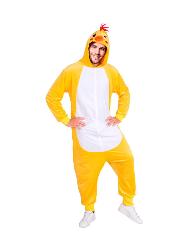 Combinaison pyjama poussin jaune – Onesie kigurumi mixte adulte