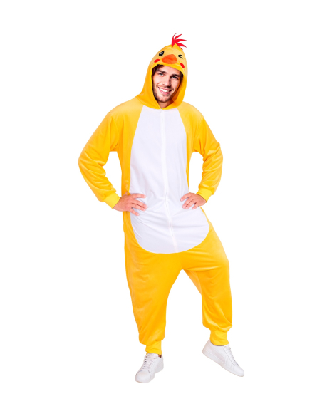 Combinaison pyjama poussin jaune – Onesie kigurumi mixte adulte
