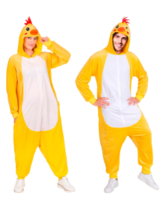 Combinaison pyjama poussin jaune – Onesie kigurumi mixte adulte