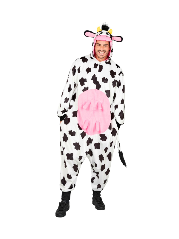 Combinaison pyjama vache – Onesie kigurumi mixte adulte avec pis ro