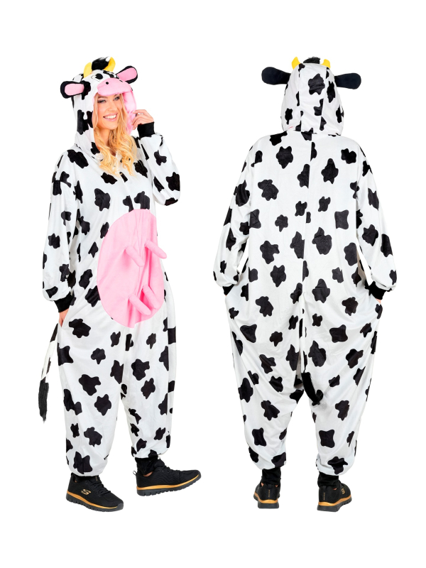 Combinaison pyjama vache – Onesie kigurumi mixte adulte avec pis ro