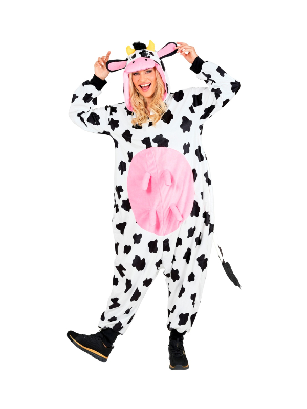Combinaison pyjama vache – Onesie kigurumi mixte adulte avec pis ro