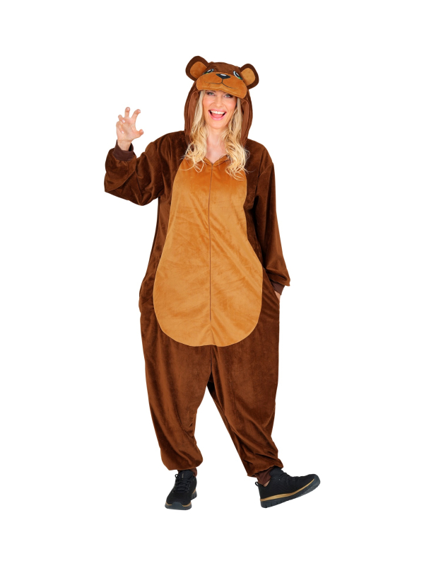 Combinaison pyjama ours brun – Onesie kigurumi mignon mixte adulte