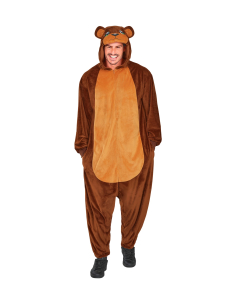 Combinaison pyjama ours brun – Onesie kigurumi mignon mixte adulte 2