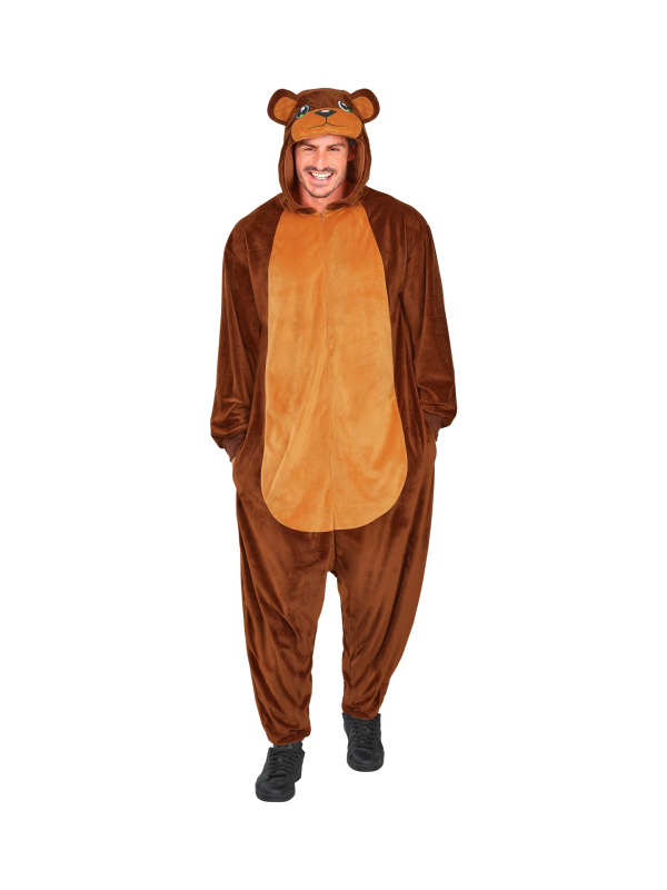 Combinaison pyjama ours brun – Onesie kigurumi mignon mixte adulte