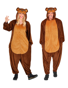 Combinaison pyjama ours brun – Onesie kigurumi mignon mixte adulte