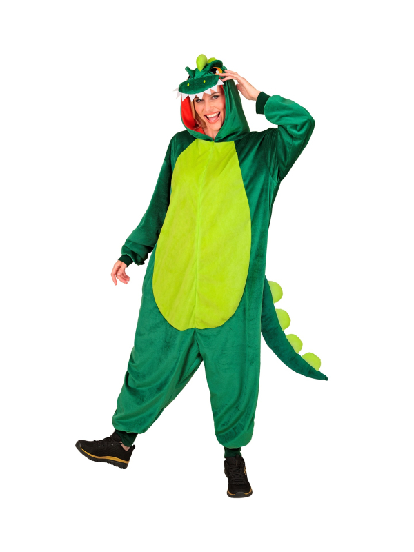 Combinaison pyjama dinosaure vert – Onesie kigurumi dragon mixte adult