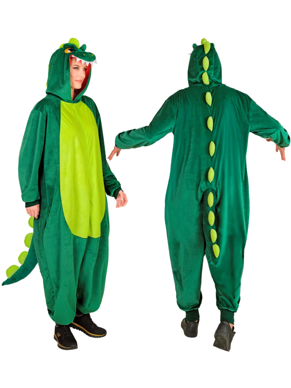 Combinaison pyjama dinosaure vert – Onesie kigurumi dragon mixte adult