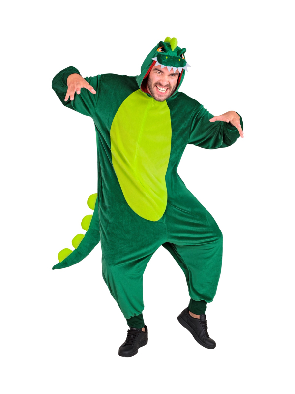 Combinaison pyjama dinosaure vert – Onesie kigurumi dragon mixte adult
