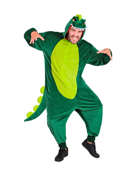 Combinaison pyjama dinosaure vert – Onesie kigurumi dragon mixte adult
