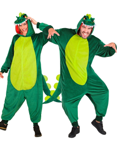 Combinaison pyjama dinosaure vert – Onesie kigurumi dragon mixte adult