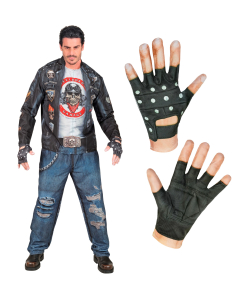 Déguisement motard adulte facile à enfiler – Veste, pantalon et gants 2