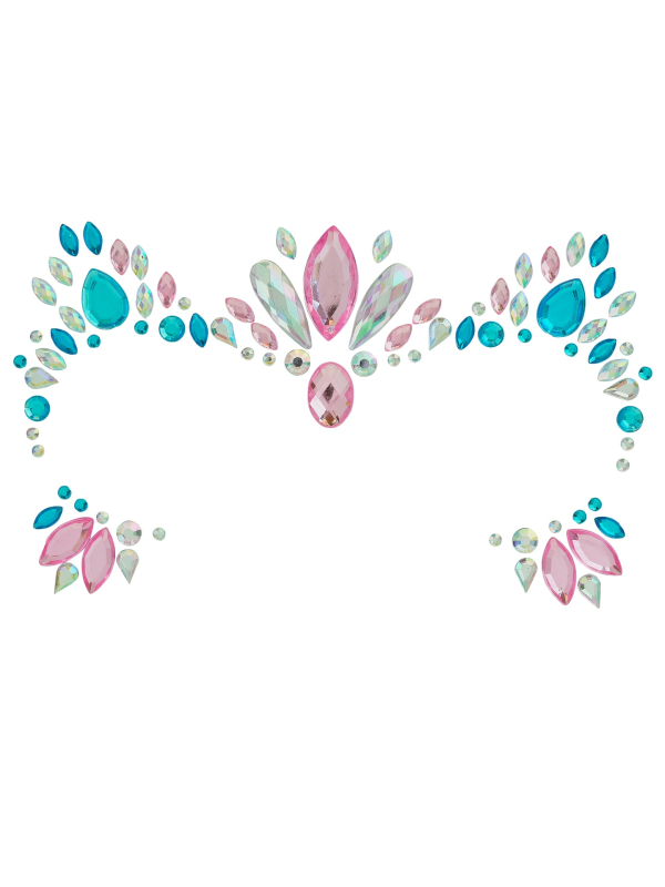 Bijoux de visage licorne enfant – Strass autocollants multicolores