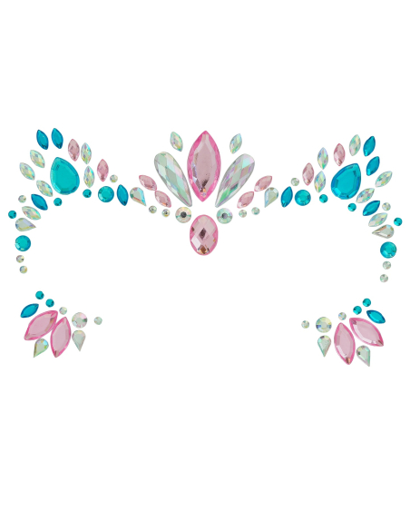 Bijoux de visage licorne enfant – Strass autocollants multicolores
