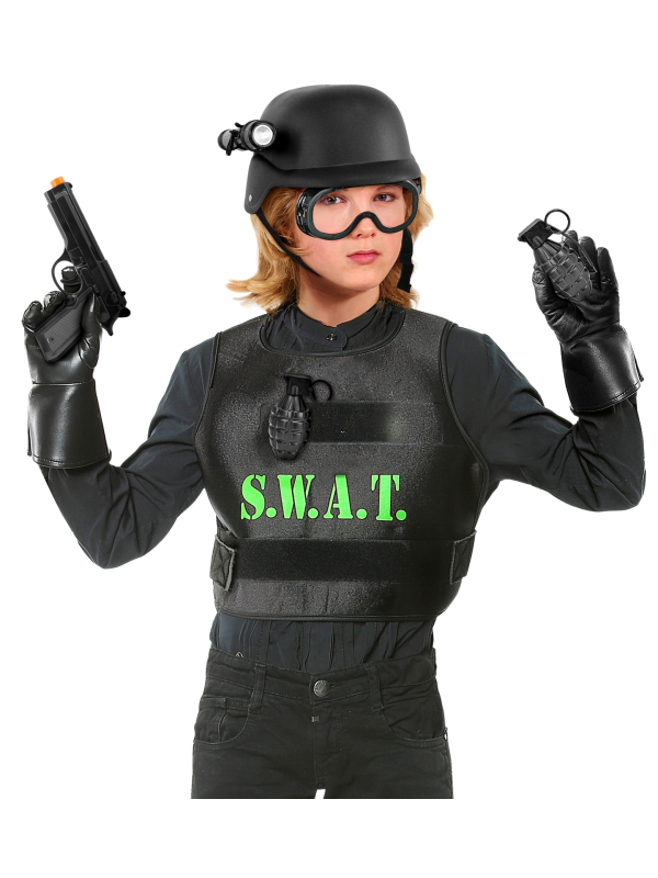 Accessoires déguisement policier enfant – Set S.W.A.T. complet
