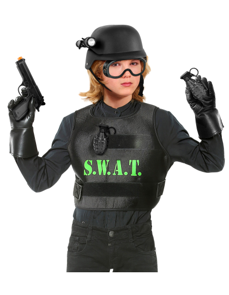 Accessoires déguisement policier enfant – Set S.W.A.T. complet