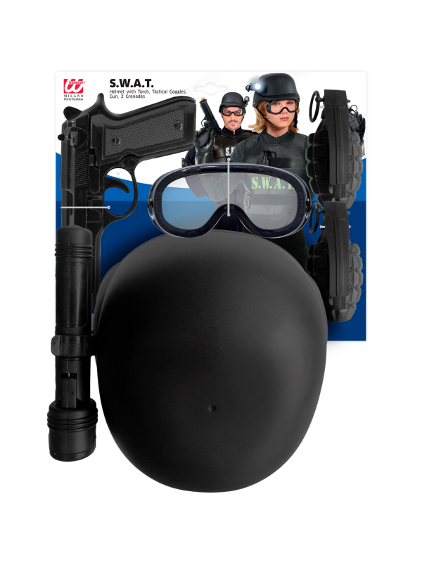 Accessoires déguisement policier enfant – Set S.W.A.T. complet