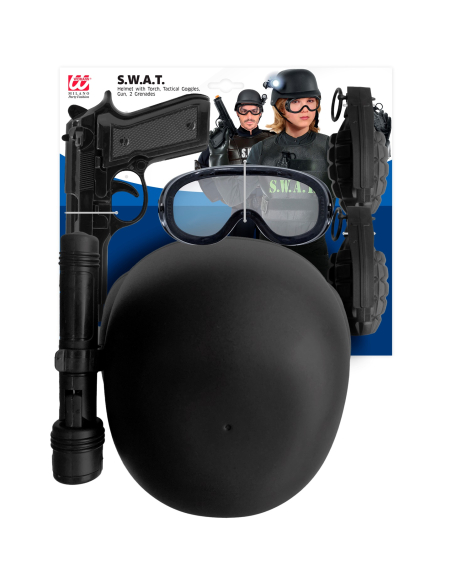 Accessoires déguisement policier enfant – Set S.W.A.T. complet
