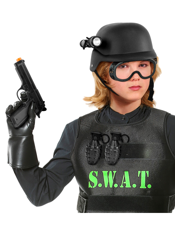 Accessoires déguisement policier enfant – Set S.W.A.T. complet