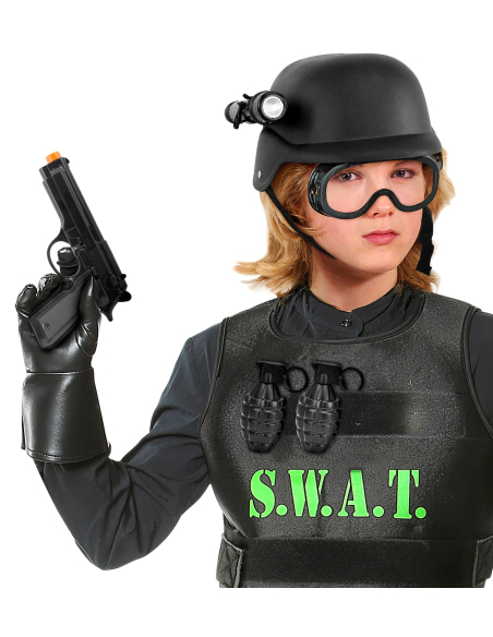 Accessoires déguisement policier enfant – Set S.W.A.T. complet