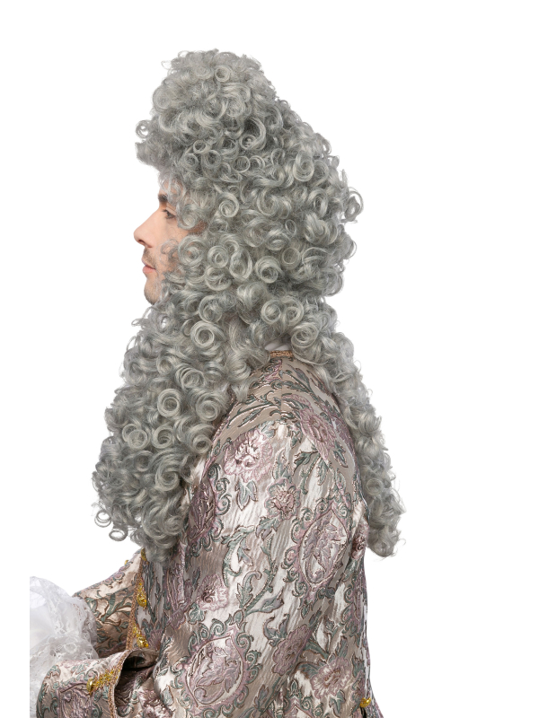 Perruque XVIIIe Allonge homme – Juge ou Marquis gris
