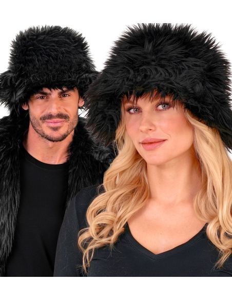 Bob en Fausse Fourrure Coloré – Chapeau Tendance Festival & Carnaval noir