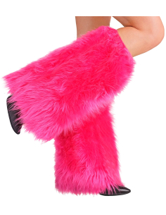 Jambières en fausse fourrure fluo – Années 80, Carnaval & soirées festives rose