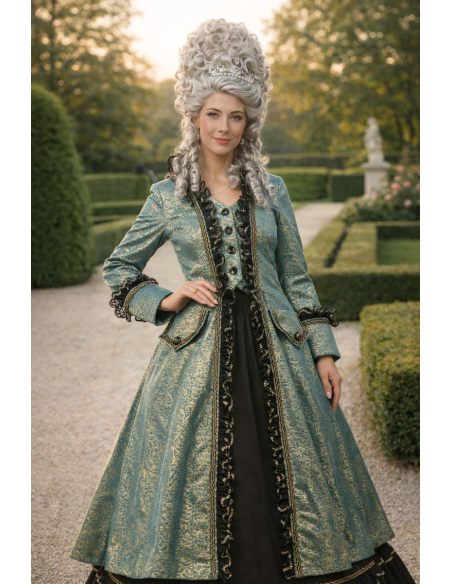 Costume Baroque Femme – Robe de Marquise XVIIIᵉ siècle avec Veste Longue