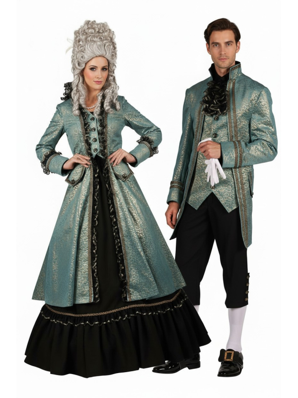 Costume Baroque Femme – Robe de Marquise XVIIIᵉ siècle avec Veste Longue