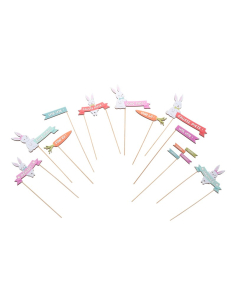 Kit jeu de piste Pâques luxe en bois – 11 panneaux XXL pour chasse aux œufs 2