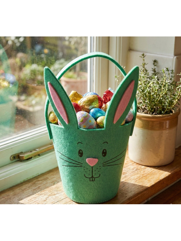 Panier de Pâques en feutrine Lapin – Idéal pour la chasse aux œufs