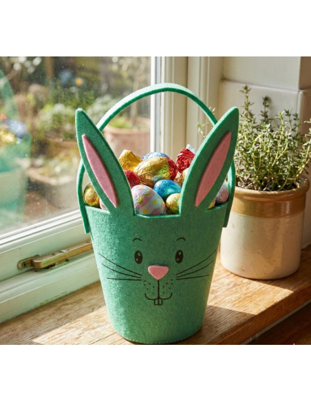 Panier de Pâques en feutrine Lapin – Idéal pour la chasse aux œufs