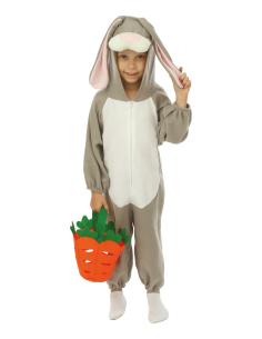 Déguisement de Lapin de Pâques Enfant avec Panier Carotte – Chasse aux Œufs Rigolote