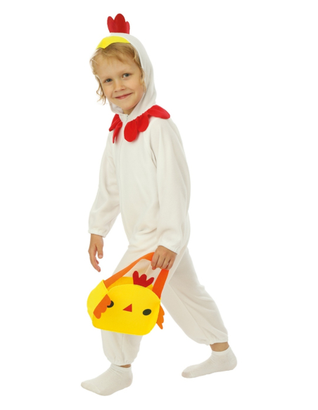 Déguisement de Poussin de Pâques Enfant avec Panier – Chasse aux Œufs Festive