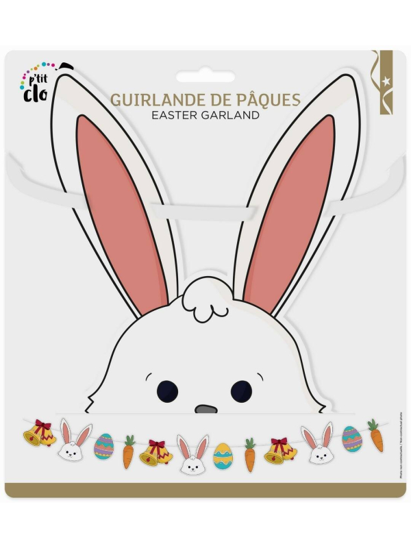 Guirlande de Pâques 3,60 m – Décoration Festive Lapin, Œufs & Carottes