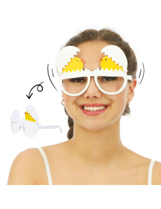 Lunettes de Pâques Poussin avec Coquille Mobile – Accessoire Ludique pour Animations