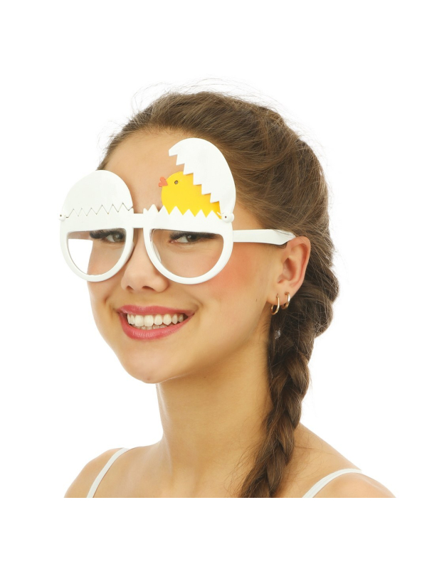 Lunettes de Pâques Poussin avec Coquille Mobile – Accessoire Ludique pour Animations
