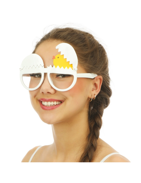 Lunettes de Pâques Poussin avec Coquille Mobile – Accessoire Ludique pour Animations
