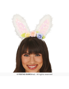 Serre-tête Lapin de Pâques Fleuri – Oreilles Douces & Printanière 2