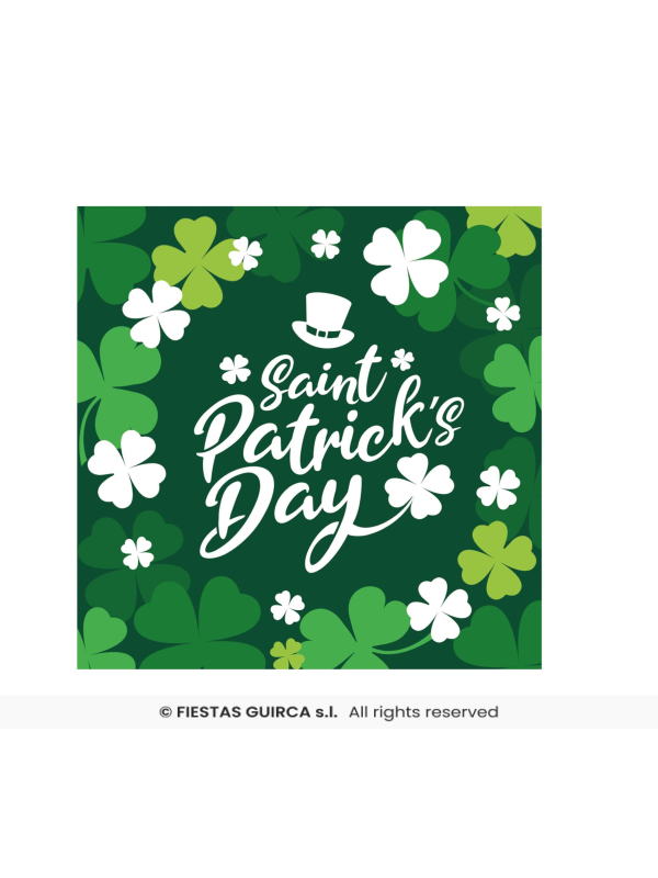 Sachet de 12 Serviettes Saint-Patrick – Décoration de Table Verte & Festiv